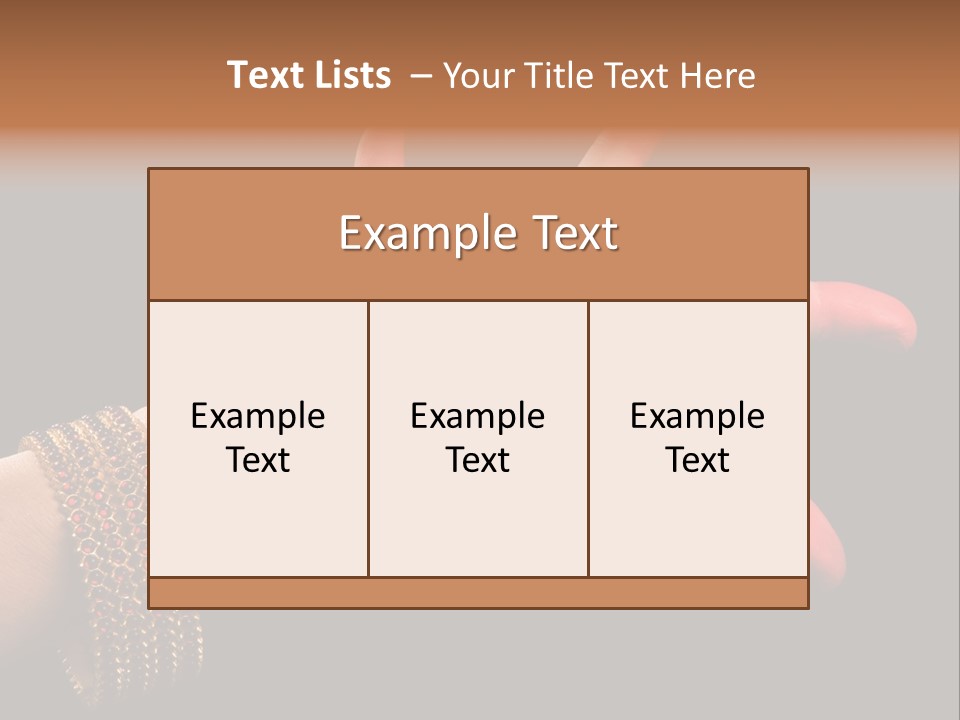 A Woman's Hand With Red Nail Polish On It PowerPoint Template