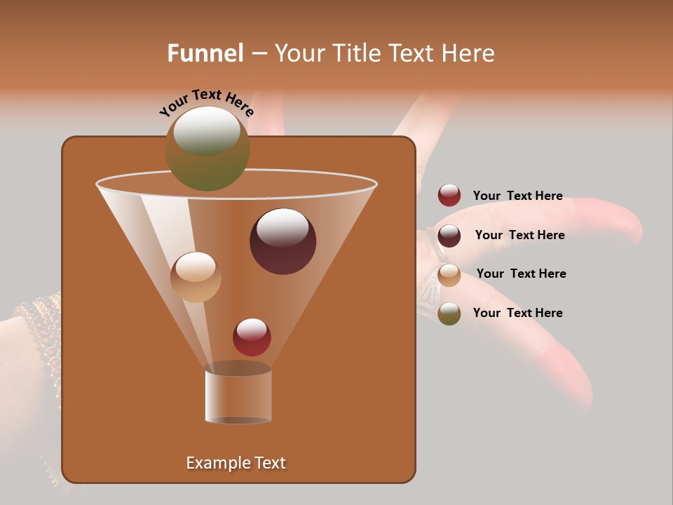 A Woman's Hand With Red Nail Polish On It PowerPoint Template