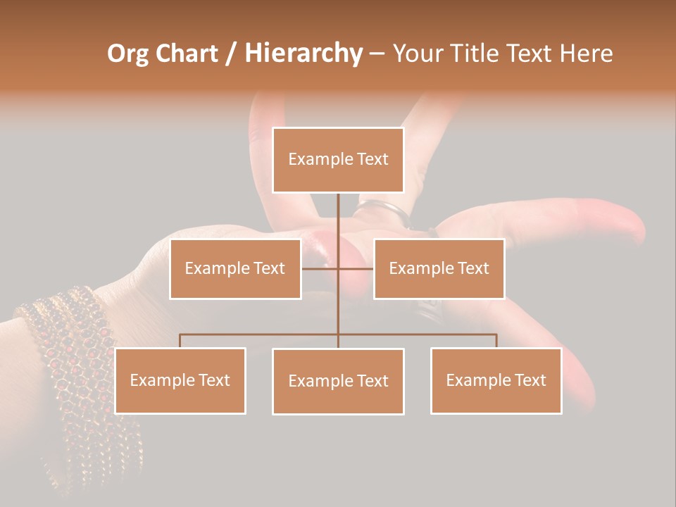 A Woman's Hand With Red Nail Polish On It PowerPoint Template