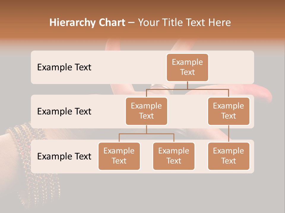A Woman's Hand With Red Nail Polish On It PowerPoint Template