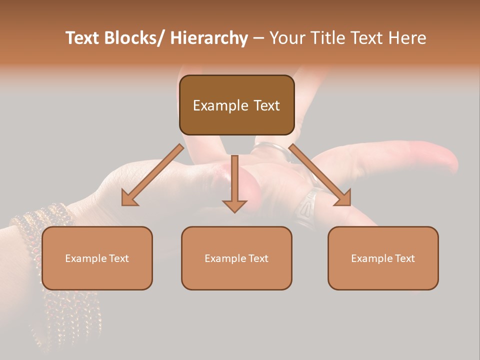 A Woman's Hand With Red Nail Polish On It PowerPoint Template