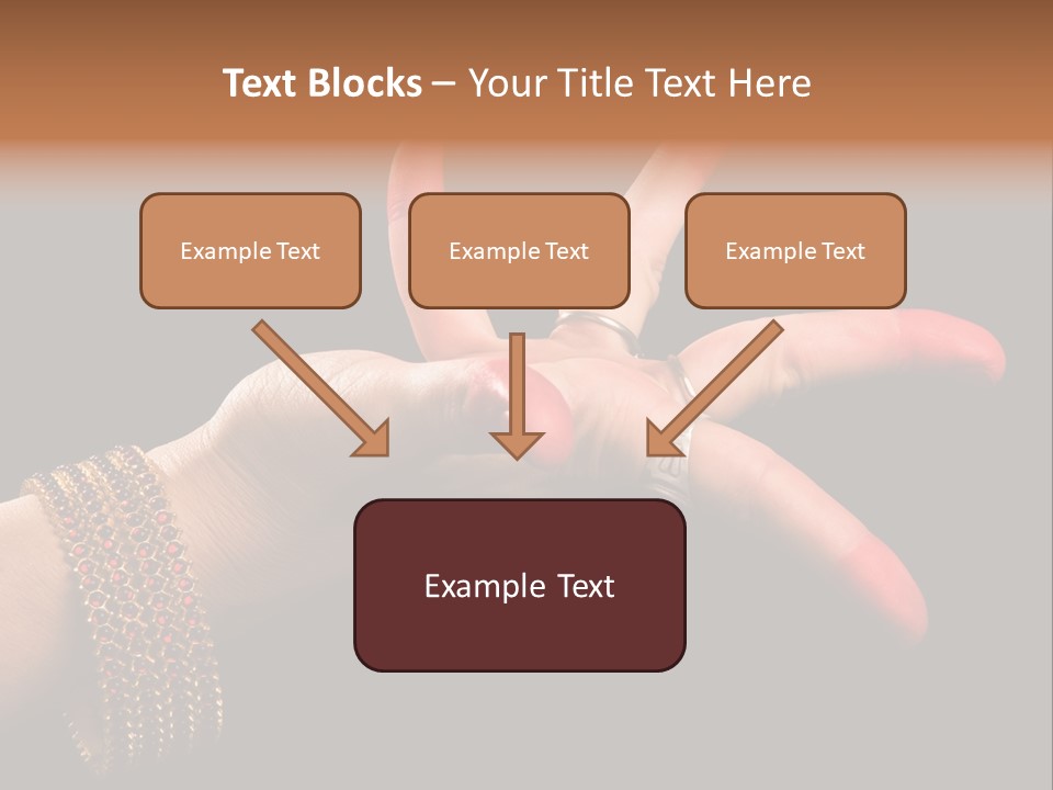 A Woman's Hand With Red Nail Polish On It PowerPoint Template