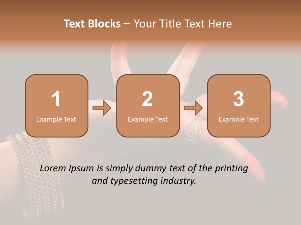 A Woman's Hand With Red Nail Polish On It PowerPoint Template