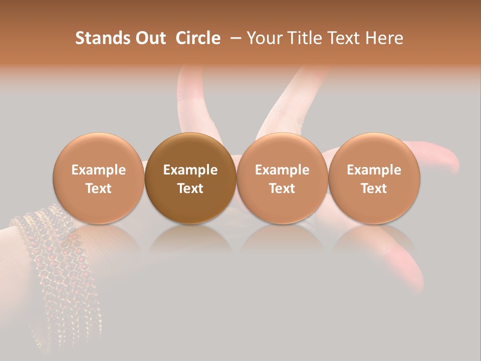 A Woman's Hand With Red Nail Polish On It PowerPoint Template