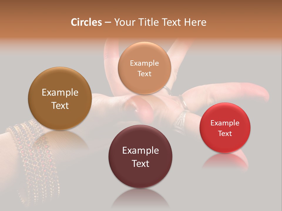 A Woman's Hand With Red Nail Polish On It PowerPoint Template