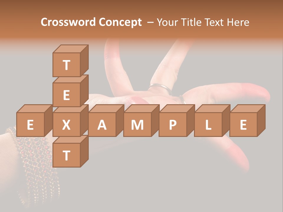 A Woman's Hand With Red Nail Polish On It PowerPoint Template