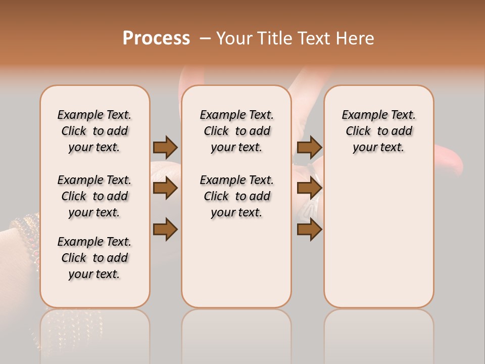 A Woman's Hand With Red Nail Polish On It PowerPoint Template