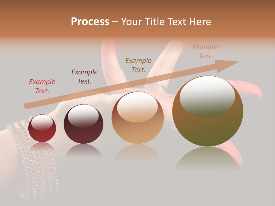 A Woman's Hand With Red Nail Polish On It PowerPoint Template