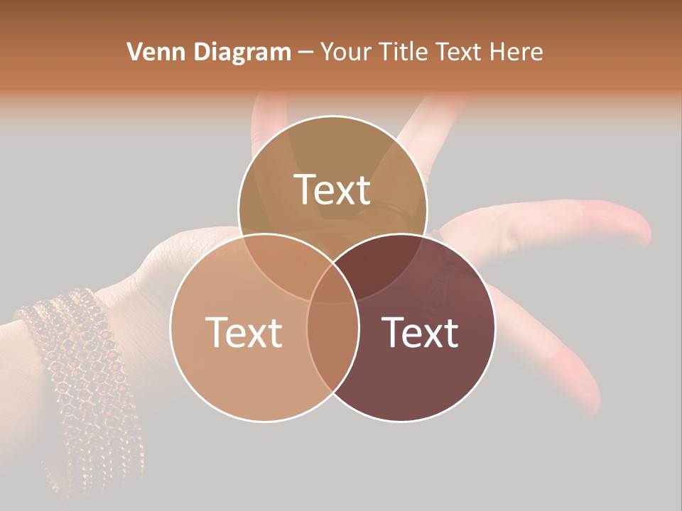 A Woman's Hand With Red Nail Polish On It PowerPoint Template