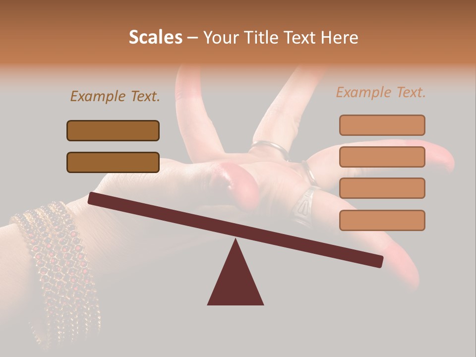 A Woman's Hand With Red Nail Polish On It PowerPoint Template