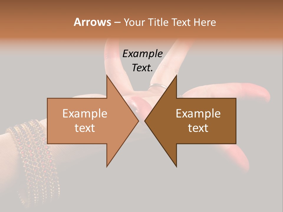 A Woman's Hand With Red Nail Polish On It PowerPoint Template