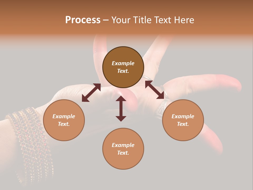 A Woman's Hand With Red Nail Polish On It PowerPoint Template