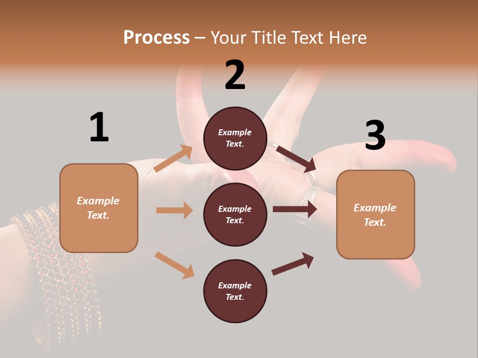 A Woman's Hand With Red Nail Polish On It PowerPoint Template