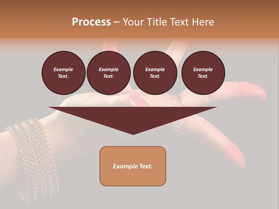 A Woman's Hand With Red Nail Polish On It PowerPoint Template