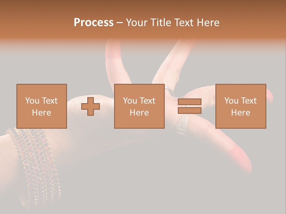 A Woman's Hand With Red Nail Polish On It PowerPoint Template