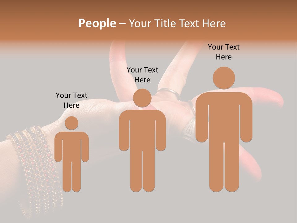 A Woman's Hand With Red Nail Polish On It PowerPoint Template