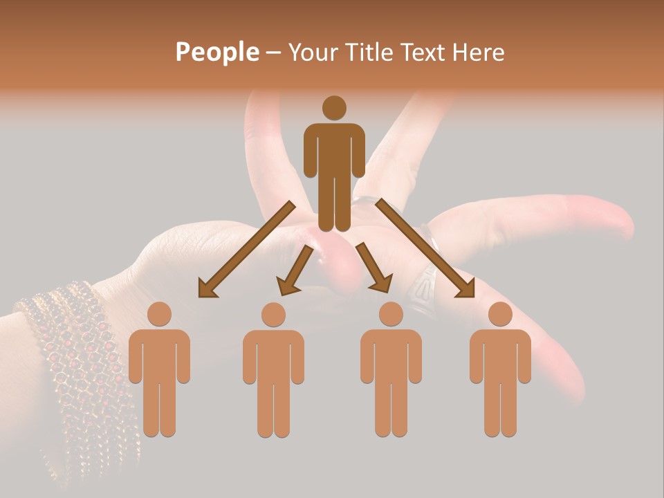 A Woman's Hand With Red Nail Polish On It PowerPoint Template