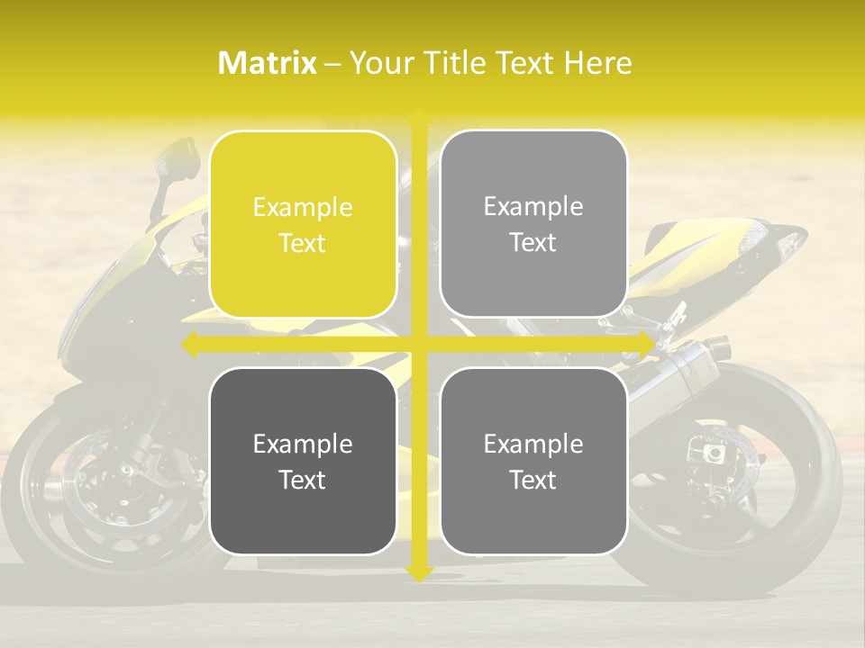 High Speed Superbike On The Circuit (All Logos And Trademarks Removed) PowerPoint Template