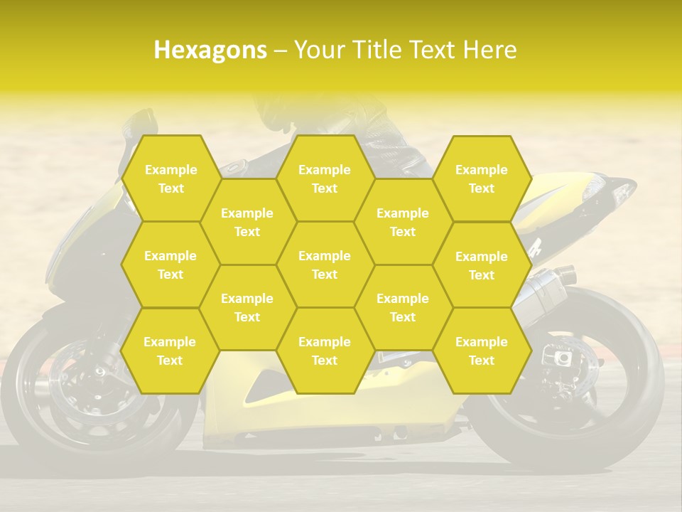 High Speed Superbike On The Circuit (All Logos And Trademarks Removed) PowerPoint Template