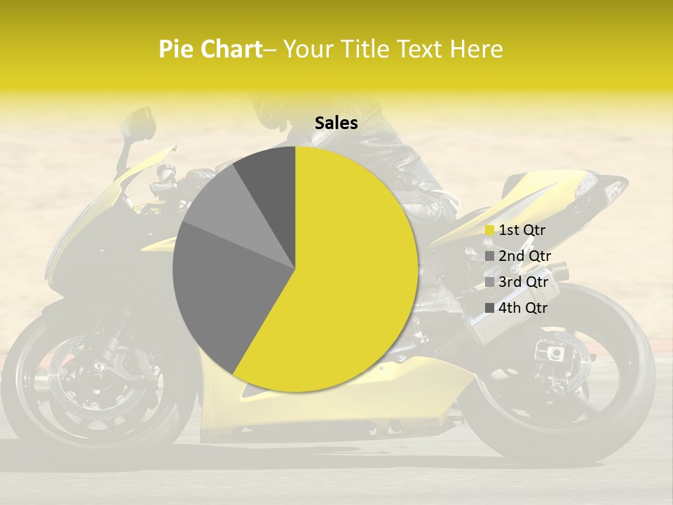 High Speed Superbike On The Circuit (All Logos And Trademarks Removed) PowerPoint Template