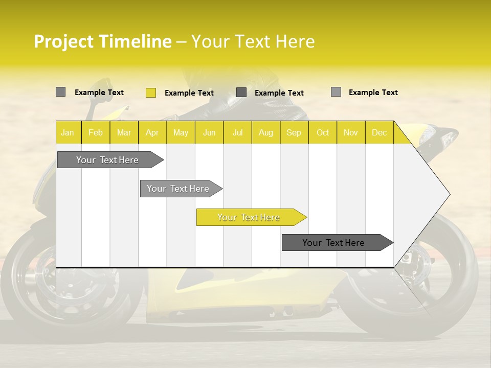 High Speed Superbike On The Circuit (All Logos And Trademarks Removed) PowerPoint Template