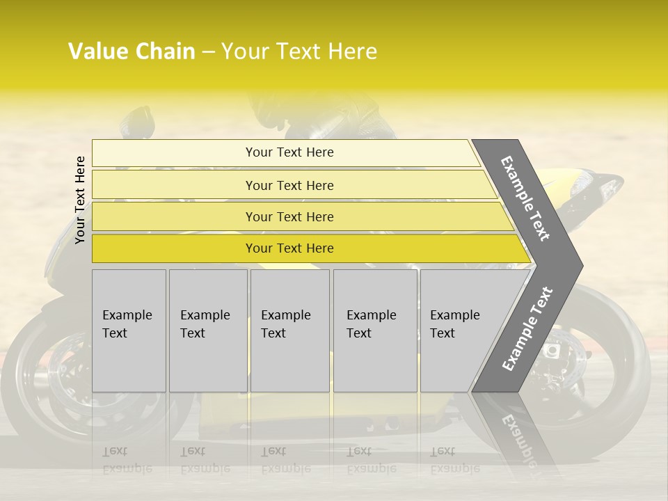 High Speed Superbike On The Circuit (All Logos And Trademarks Removed) PowerPoint Template