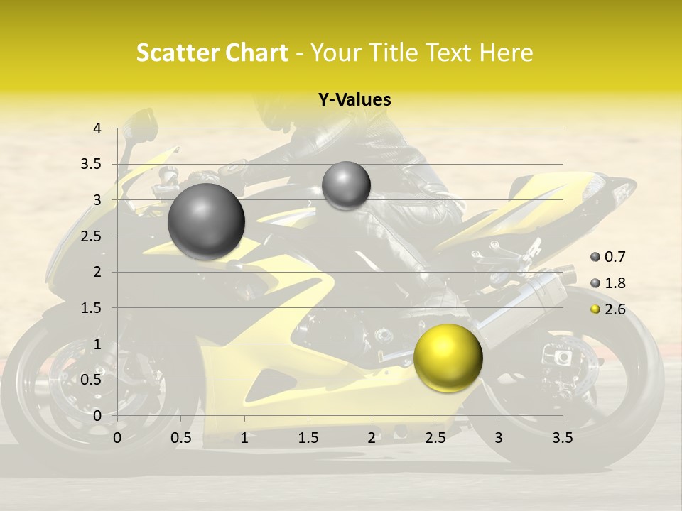 High Speed Superbike On The Circuit (All Logos And Trademarks Removed) PowerPoint Template
