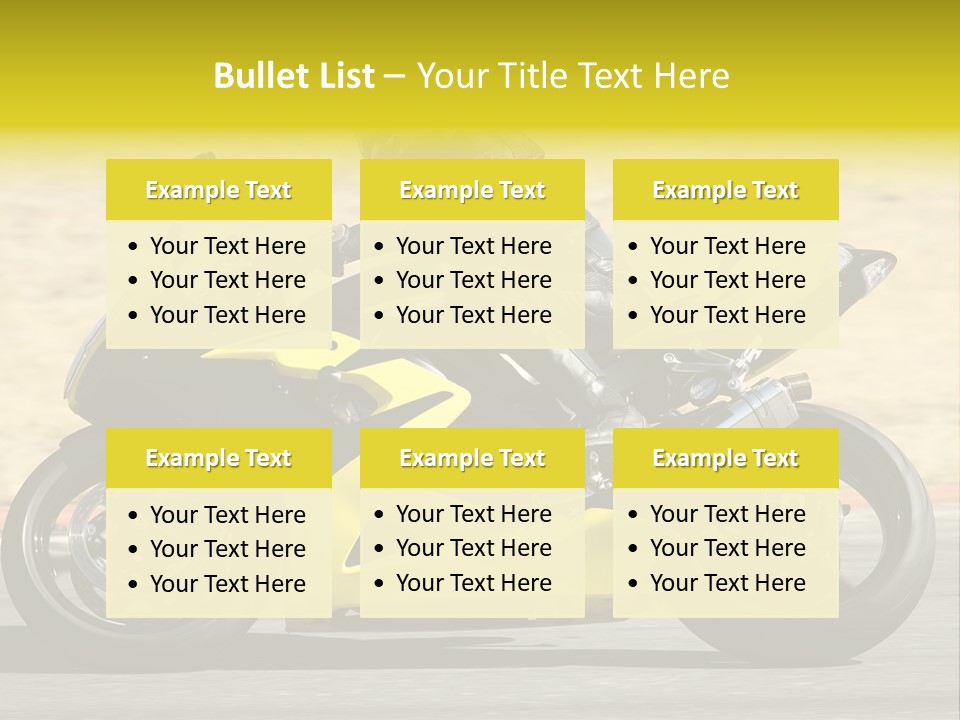 High Speed Superbike On The Circuit (All Logos And Trademarks Removed) PowerPoint Template