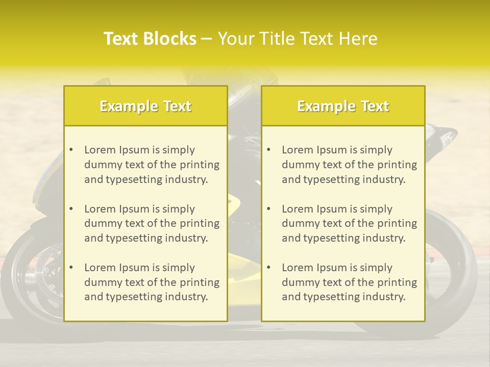 High Speed Superbike On The Circuit (All Logos And Trademarks Removed) PowerPoint Template