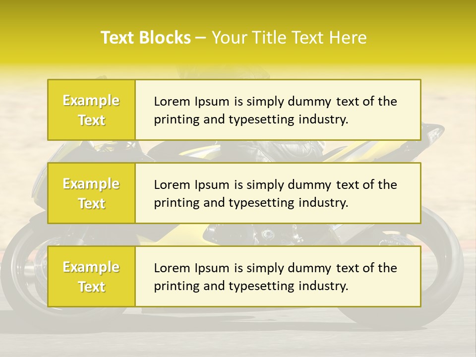 High Speed Superbike On The Circuit (All Logos And Trademarks Removed) PowerPoint Template