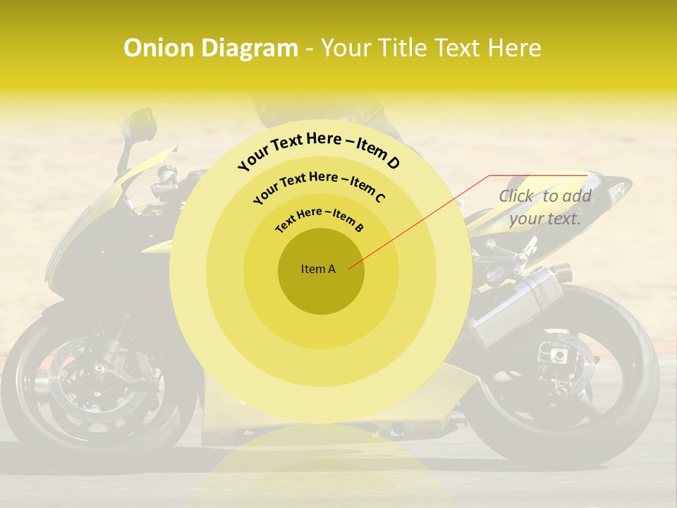 High Speed Superbike On The Circuit (All Logos And Trademarks Removed) PowerPoint Template