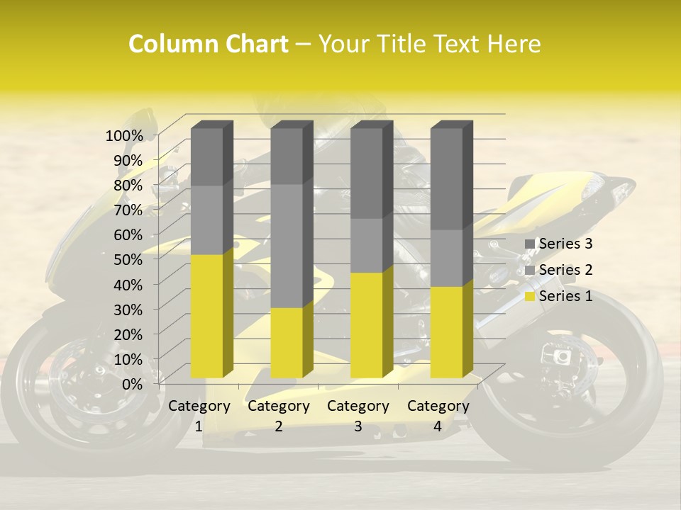 High Speed Superbike On The Circuit (All Logos And Trademarks Removed) PowerPoint Template