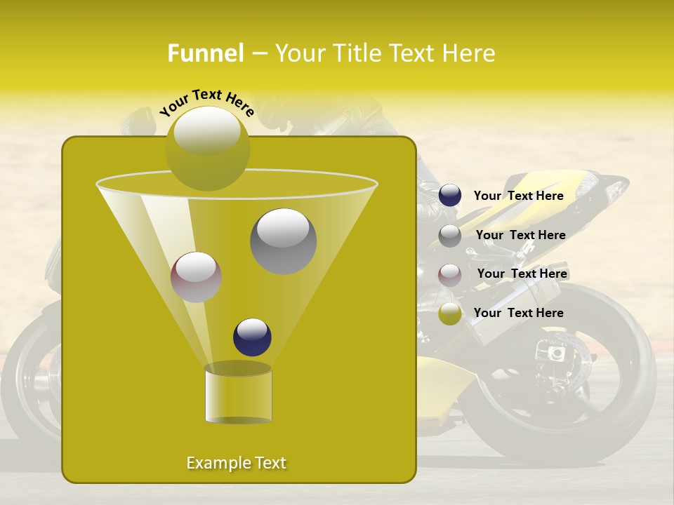High Speed Superbike On The Circuit (All Logos And Trademarks Removed) PowerPoint Template