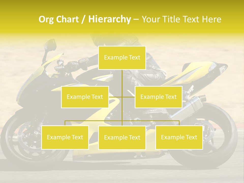 High Speed Superbike On The Circuit (All Logos And Trademarks Removed) PowerPoint Template