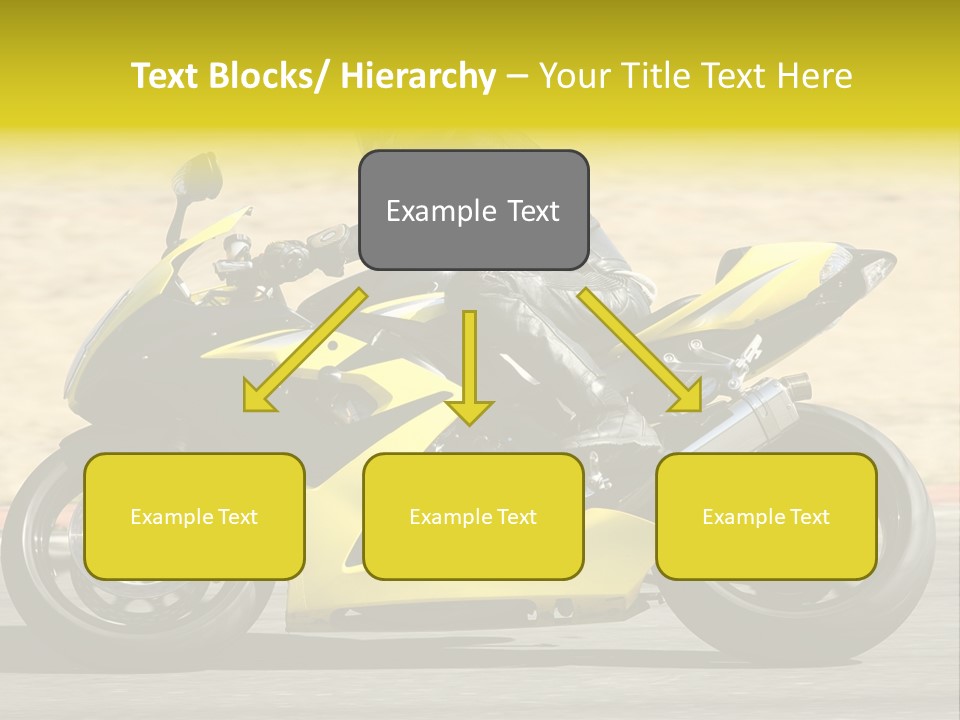 High Speed Superbike On The Circuit (All Logos And Trademarks Removed) PowerPoint Template