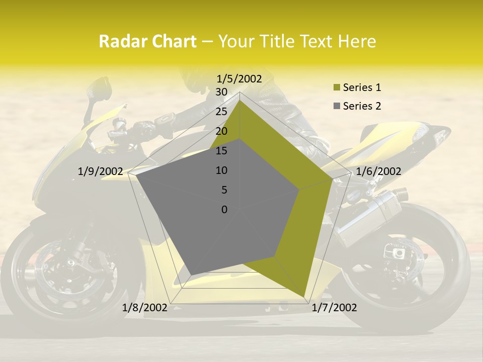 High Speed Superbike On The Circuit (All Logos And Trademarks Removed) PowerPoint Template