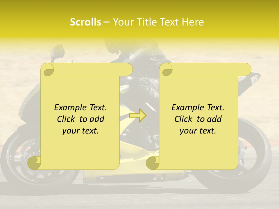 High Speed Superbike On The Circuit (All Logos And Trademarks Removed) PowerPoint Template