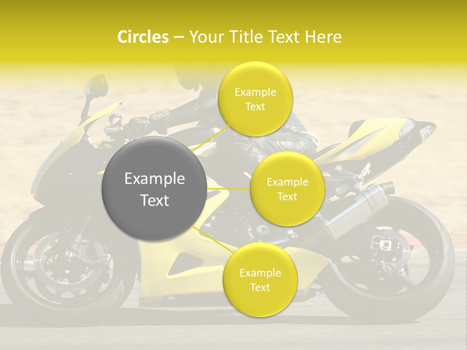 High Speed Superbike On The Circuit (All Logos And Trademarks Removed) PowerPoint Template