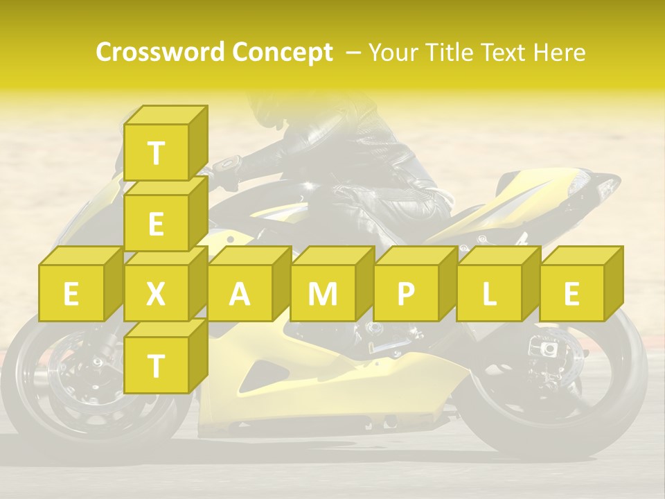 High Speed Superbike On The Circuit (All Logos And Trademarks Removed) PowerPoint Template