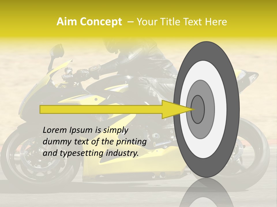 High Speed Superbike On The Circuit (All Logos And Trademarks Removed) PowerPoint Template