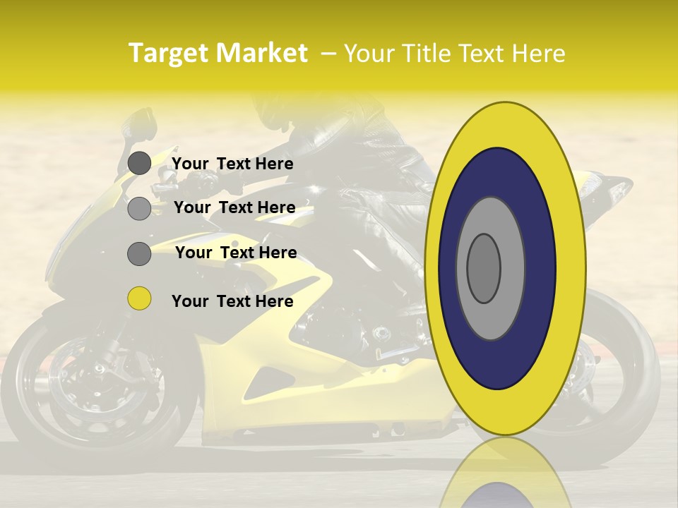 High Speed Superbike On The Circuit (All Logos And Trademarks Removed) PowerPoint Template