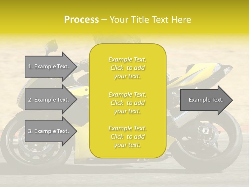 High Speed Superbike On The Circuit (All Logos And Trademarks Removed) PowerPoint Template