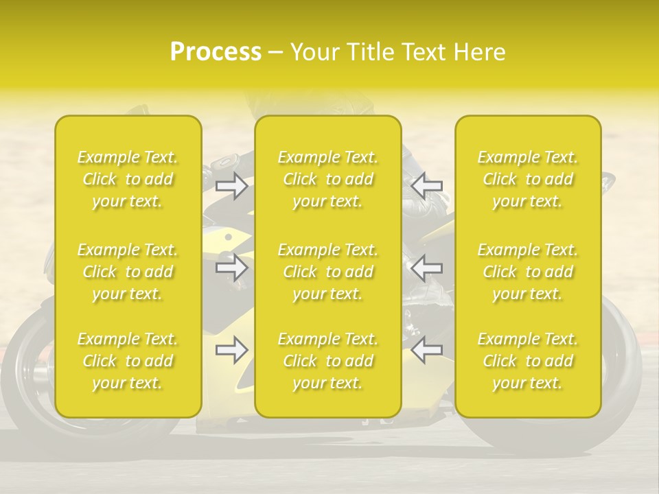 High Speed Superbike On The Circuit (All Logos And Trademarks Removed) PowerPoint Template