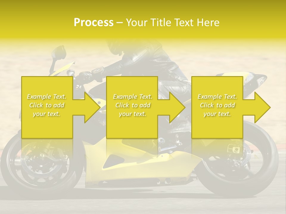 High Speed Superbike On The Circuit (All Logos And Trademarks Removed) PowerPoint Template