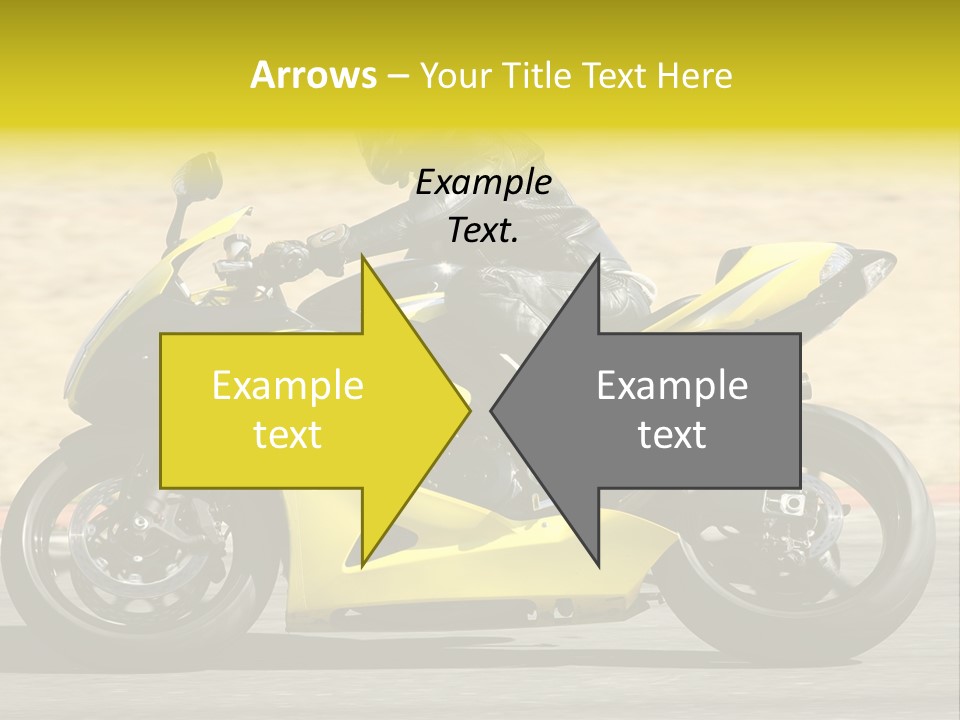 High Speed Superbike On The Circuit (All Logos And Trademarks Removed) PowerPoint Template