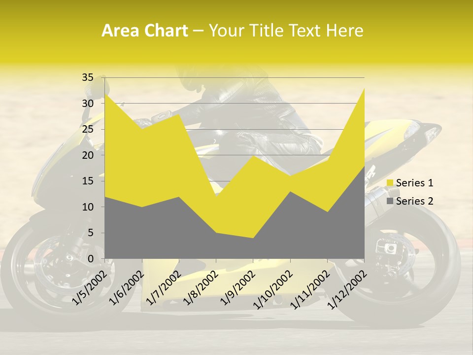 High Speed Superbike On The Circuit (All Logos And Trademarks Removed) PowerPoint Template