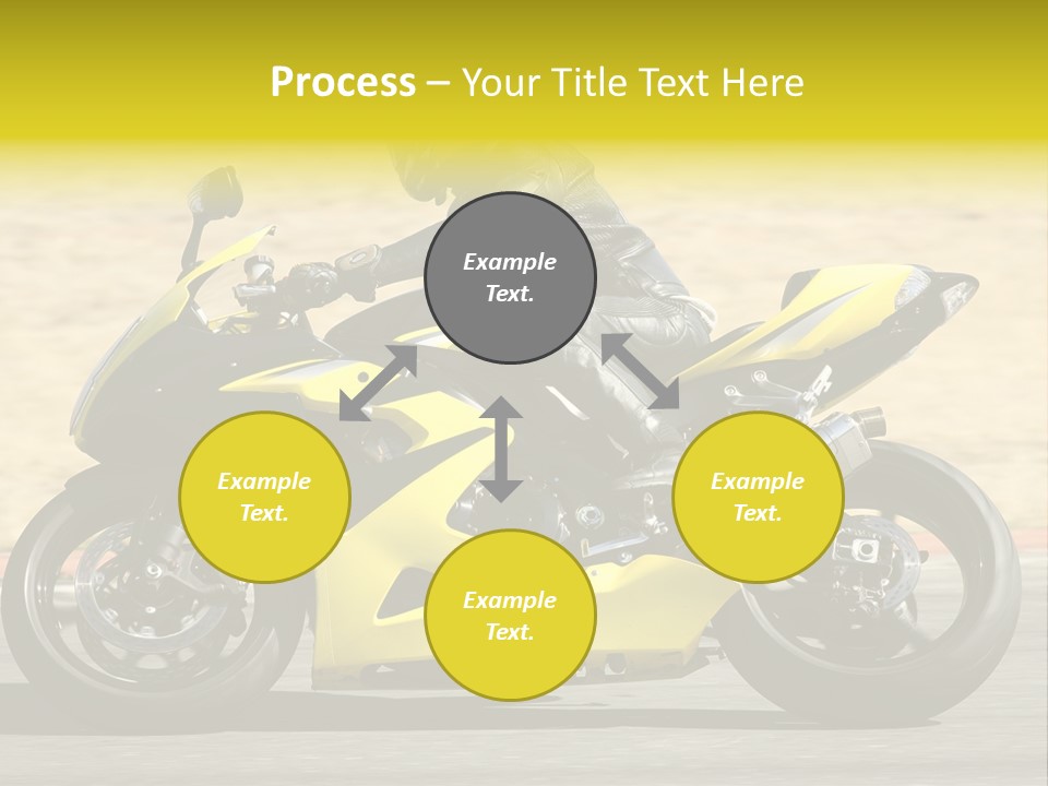 High Speed Superbike On The Circuit (All Logos And Trademarks Removed) PowerPoint Template