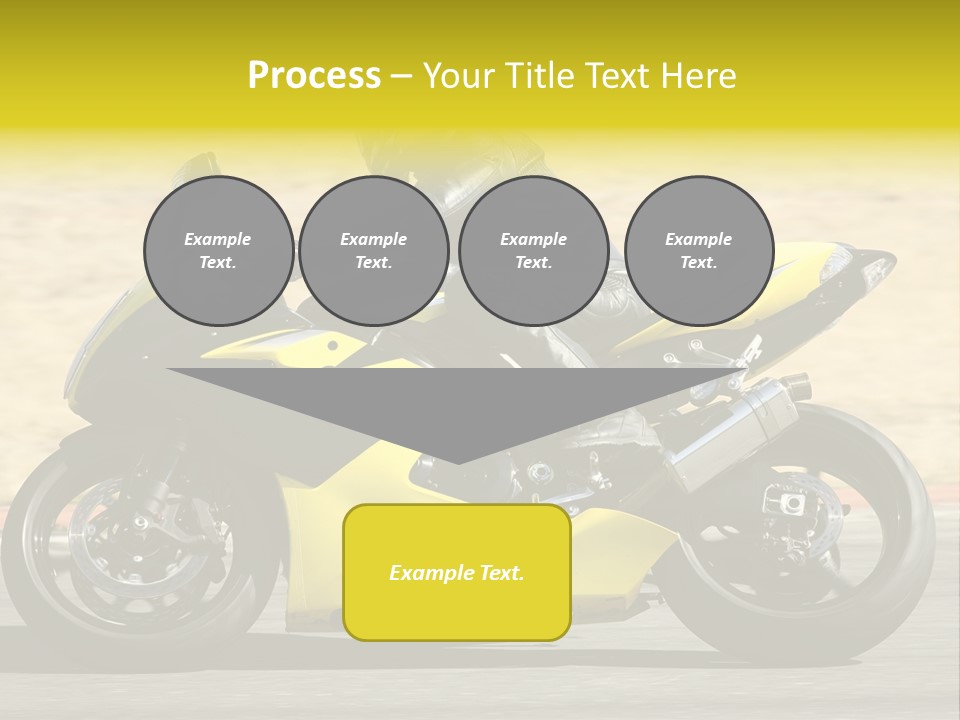 High Speed Superbike On The Circuit (All Logos And Trademarks Removed) PowerPoint Template