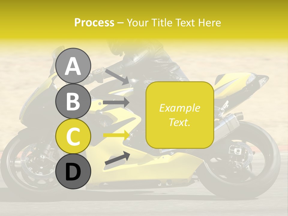 High Speed Superbike On The Circuit (All Logos And Trademarks Removed) PowerPoint Template