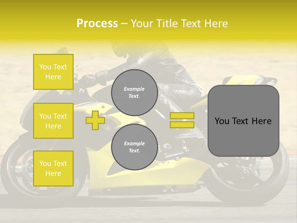 High Speed Superbike On The Circuit (All Logos And Trademarks Removed) PowerPoint Template